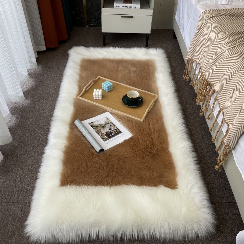 Coperta da letto semplice ed elegante a forma di schiena in finta lana per camera da letto, da comodino, per bovindo, balcone, a pelo lungo, per soggiorno, tavolino da caffè, tappeto da pavimento