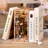 CRESYMME Miniature House Dollhouse Book Nook Kit Wooden DIY 3D Hobby Handmade (Cat Waiting Alley)