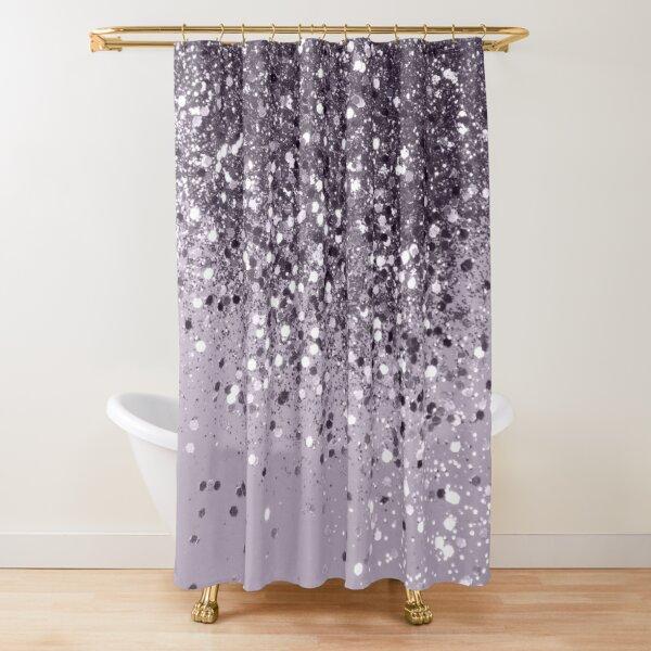 Gold Glitter Glam Shower Curtain,Golden Sparkling Shiny Art Bath Curtain,Polyester Washable Bathroom Curtains Set With Hooks