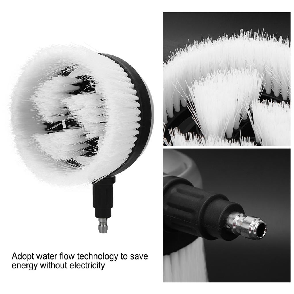 Wash Brush 360-Degrees Fan-Shaped for High Pressure Water 1/4 Quick Connector