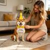 Pet Birthday Party Decoration Kit Includes Happy Birthday Banner with Dog Faces Paw Print Balloons Party Hat and Birthday Bib for Pets