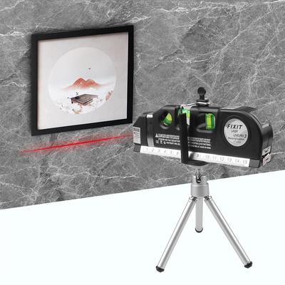 Nastro laser a linee incrociate per livello laser multiuso 4 in 1 a infrarossi. Nastro di misurazione verticale per orizzonte orizzontale