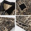 Women's Vintage Short Windbreaker Jacket Autumn 2024 Luxury Brand Cotton Leopard Denim Jackets for Woman Women's Autumn Clothes