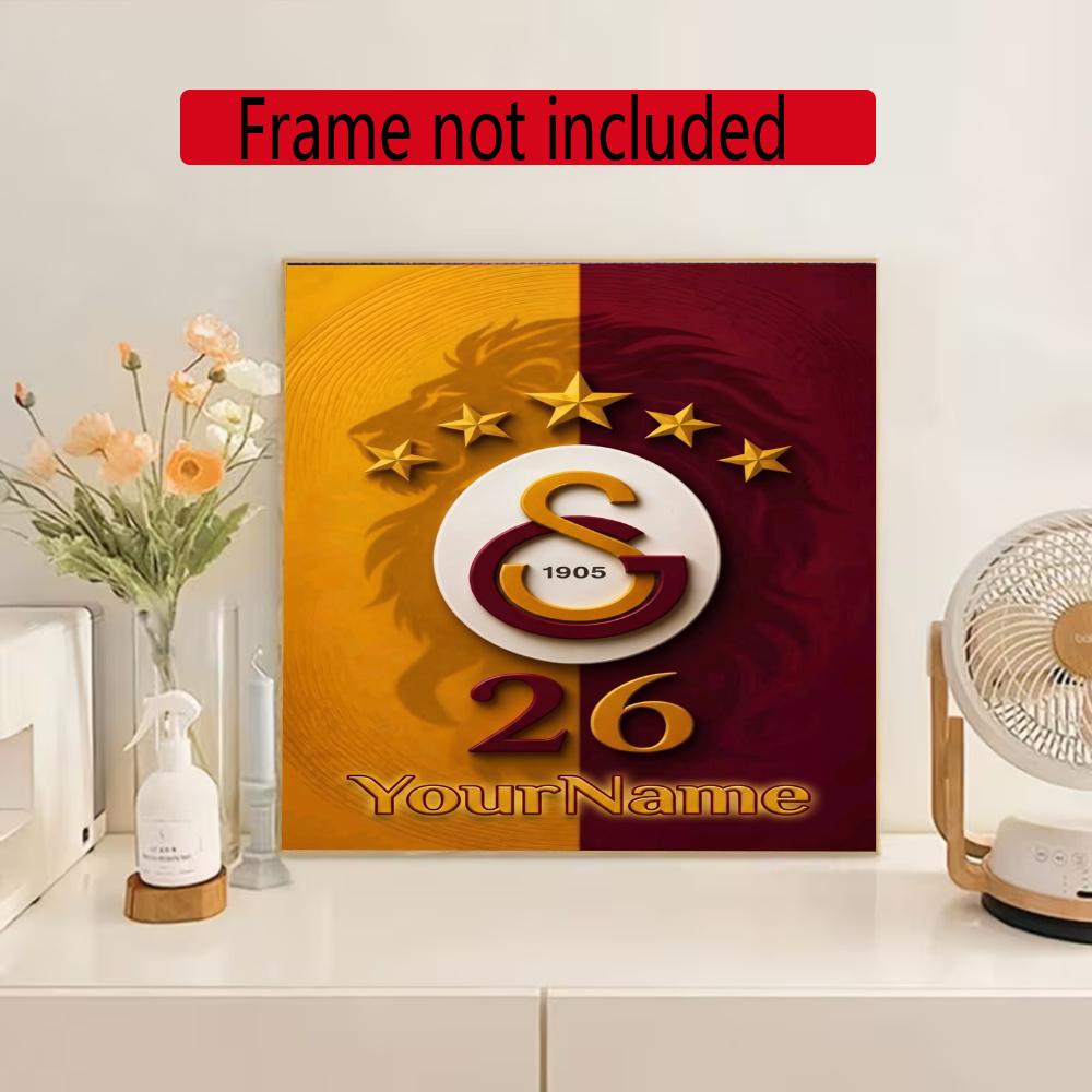 Galatasaray Customize Your Name Diamond Painting Round Diamond Diy Frameless Holiday Artwork Suitable For Home Office Wall Decoration
