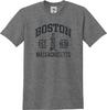 Boston Massachusetts Est. 1630 Minute Man Distressed Unisex T-Shirt (S-5X)