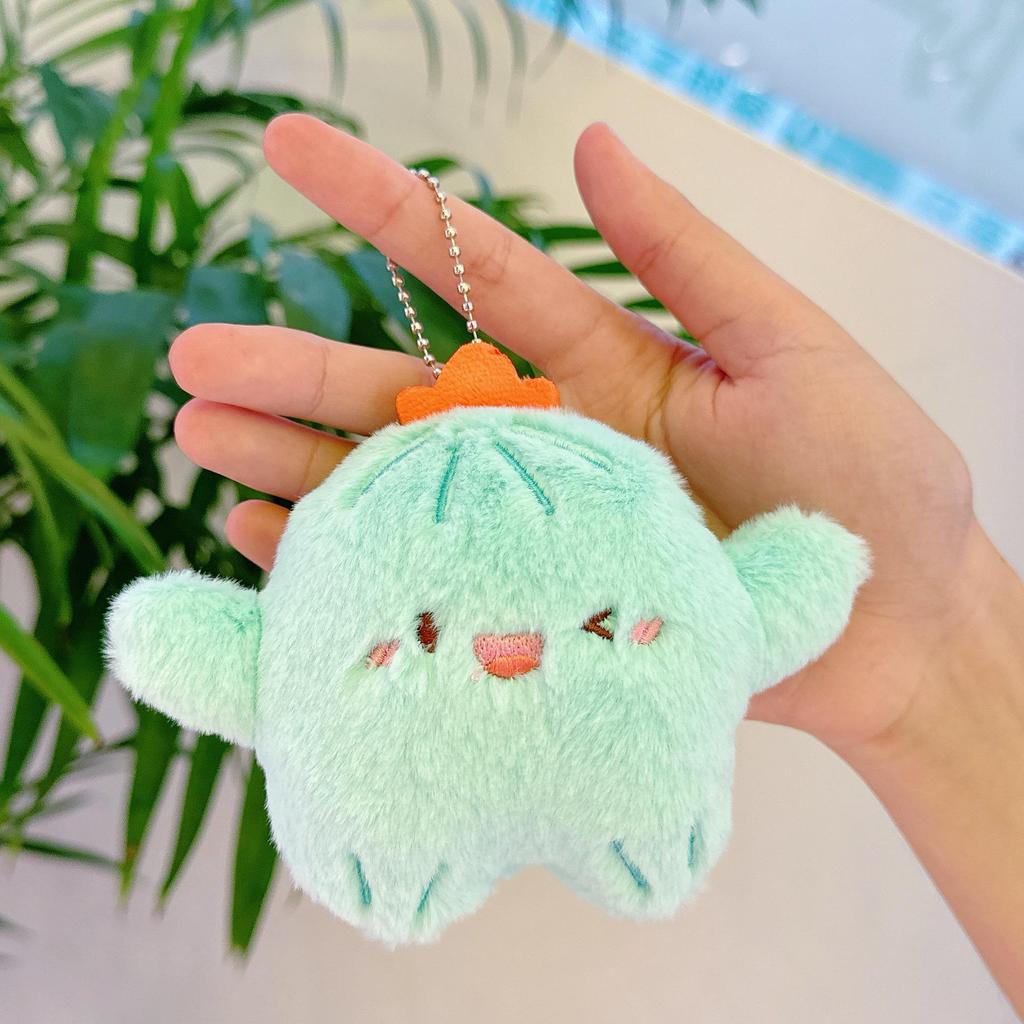 Cute Cactus Keychain Plush Toy - Small Pendant & Backpack Decoration