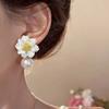 Thousands of Love Thousands of Flowers~ Two Wearing Method Pearl Flower Earrings Niche Design Sense High-end Stud Earrings Femininity Unique Earrings