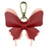 Handcrafted Elegant Butterfly Leather Keychain Double-Layer Wing Design with Premium Light Gold Hook Bag Charm Gift Accessory