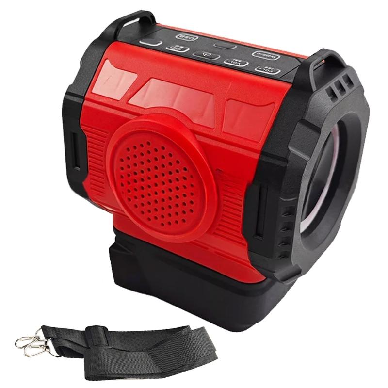 

Portable Bluetooth-compatible Speaker 18V Battery LED Light Wireless Pairing Amplifier for Home/Outdoor/Party/Beach красный