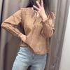 Japanese 1116 Spring and Summer New Women's Clothing Floral Cotton Pleated French Shirt Thin Long-sleeved Shirt 181798