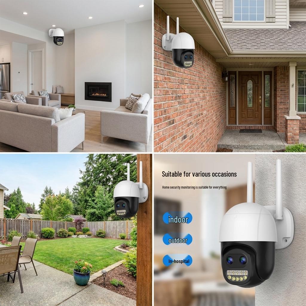 Icsee Wireless 5X Zoom 360° Panoramic Rotating Camera for Indoor/Outdoor Home Use