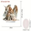 Charming Angel & Unicorn Acrylic Table Card Ornament – Waterproof & Durable