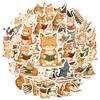 35-100pcs Cat Reading Stickers Funny Meme Stickers Pack Animal Cartoon Decals Cute Sealing Labels Reward Stickers Gift