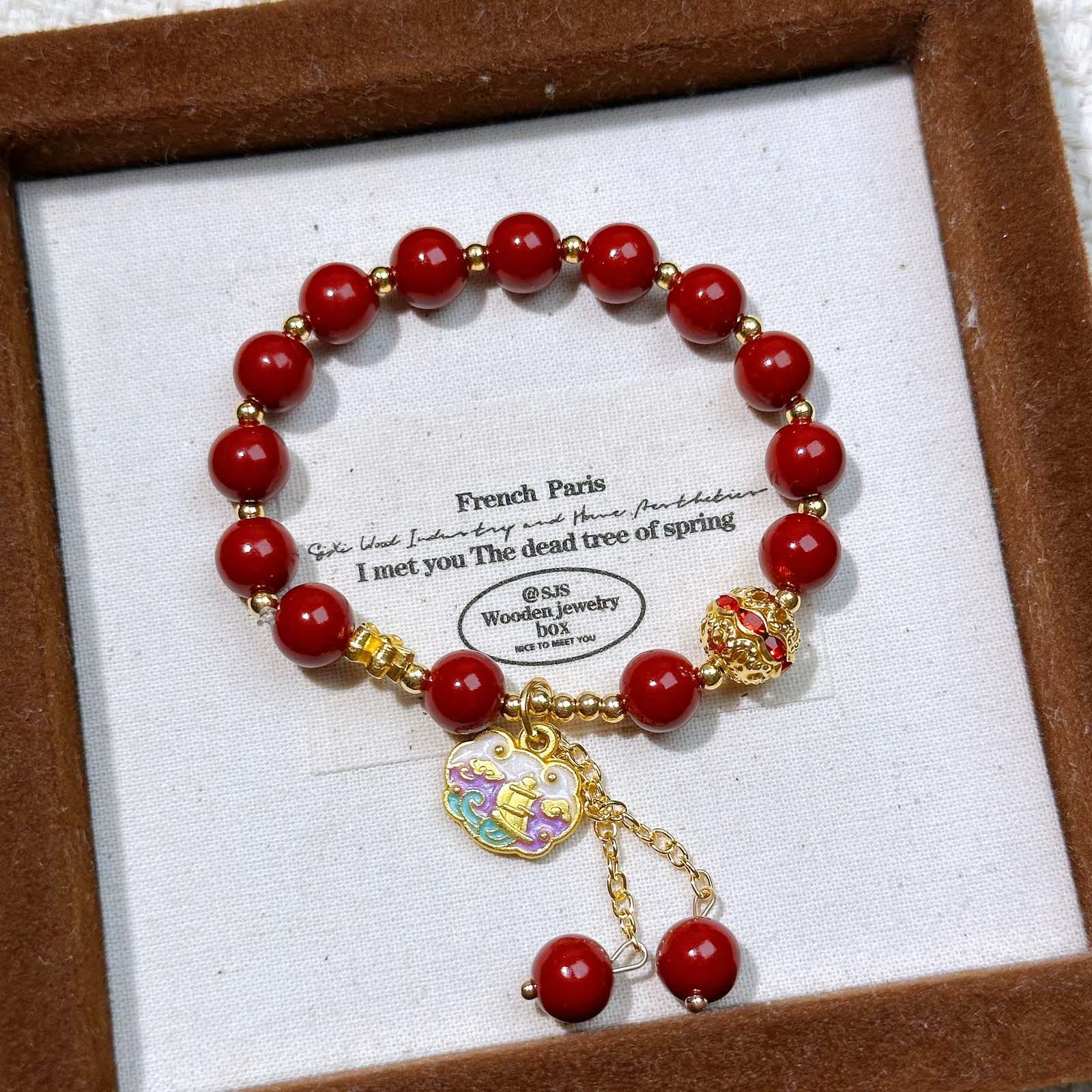 

New Women s Scenic Spot Jewelry: Embroidered Beads Gourd Bracelet