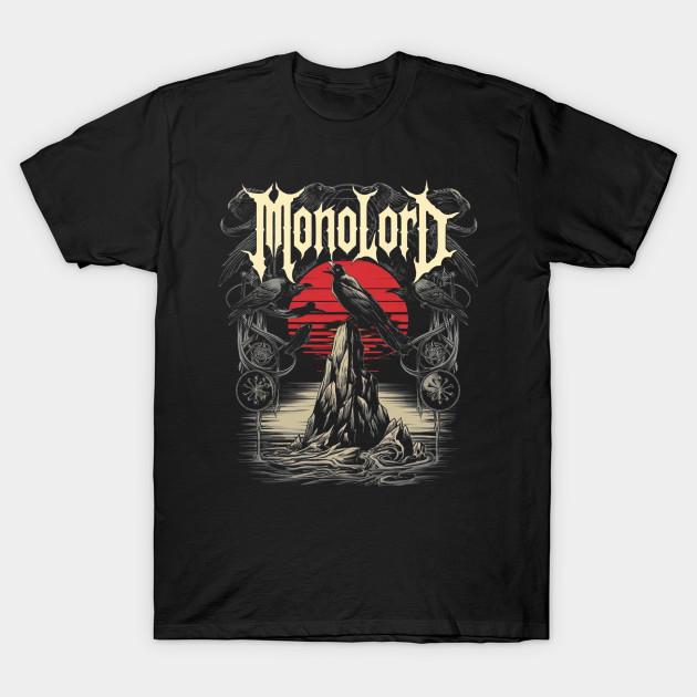 

Чоловіча чорна футболка з принтом Ворон Корона Monolord Друк на папері для перенесення без вирізання Бавовняна футболка M чорний