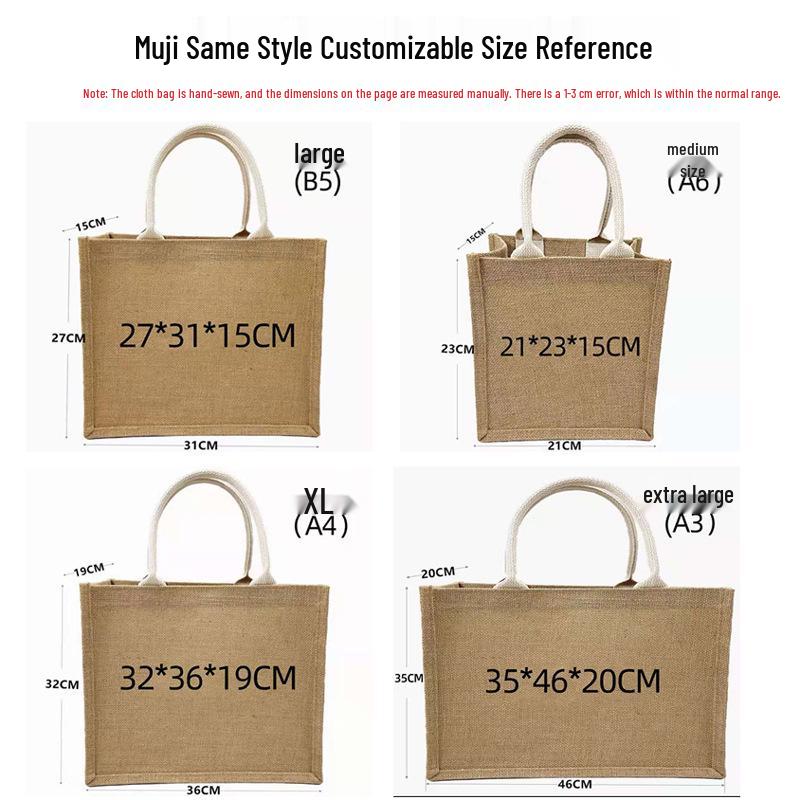 Hemp Canvas Tote with Logo - Linen Souvenir & Gift Bag for Weddings