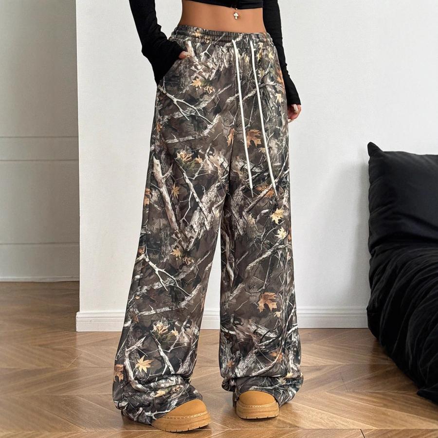 Spring/Autumn Sexy Girl Women's New High Waist Wide Leg Pants Loose Fit Slimming Casual Overknee Long Pants