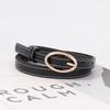 Slim Black Womens Belt Minimalist Versatile Dress Decor Jeans Korean Accessory
