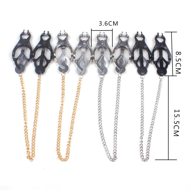 Bondage Gear Hard Clover Nipple Clamps Clips Adult Products For Women Metal Nipple Clamps Steel Breast Games