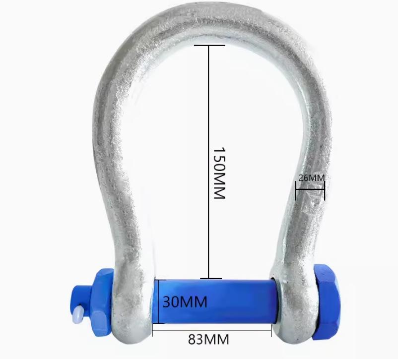 Enhanced U- and D-shaped magnetic lifting shackle with suction cup, high-strength, large opening, and designed for opposite sex applications.