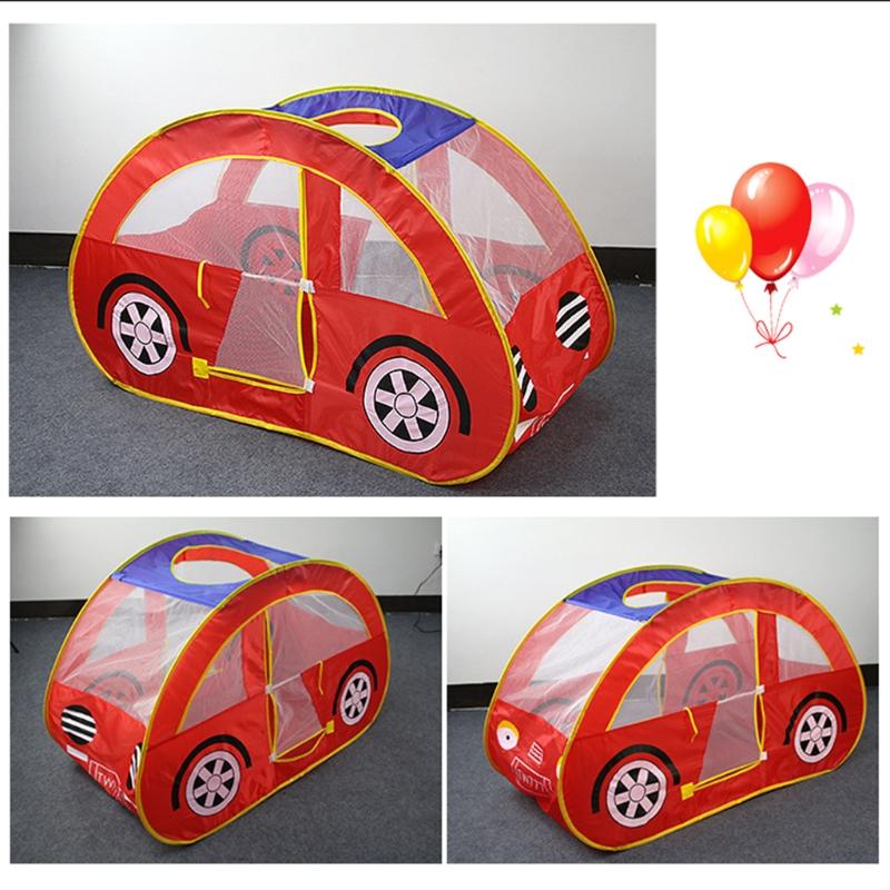 130cm/51inch Children’s Game Tent Cartoon Car for Play House Indoor for Play Tent Summer Garden Backyard Lawn for Sun Te