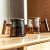 400ml Glass Tea Mug With Wood Handle Chinese Heat Resistant Puer Tea Water Separation Cups Kung Fu Tea Cup Set