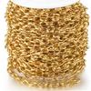 No Fade 1meter 7.5mm Stainless Steel Chain Gold Necklace Rolo Strong Link Chain for Bracelet Jewelry Making Accessories DIY