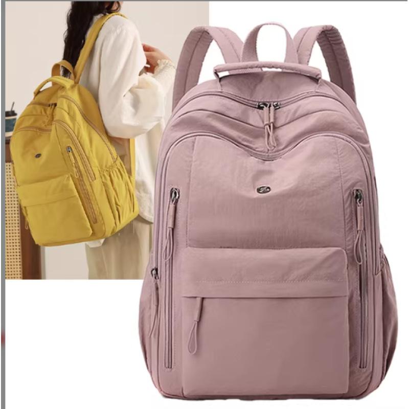 Schoolbag Backpack Women's 1011 New Fashion Versatile School Bag Large Capacity Lightweight Oxford Cloth Minimalist Wear-resistant Travel Backpack