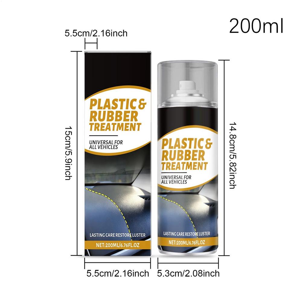 

Black Trim Restorer 200ml All-Purpose Quick Cleaning Supplies Car Detailing Spray For Vehicle Truck Garage Home Underseat