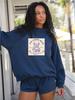 Women's Casual Loose-Fit Mid-High Collar Sweatshirt for Spring and Autumn