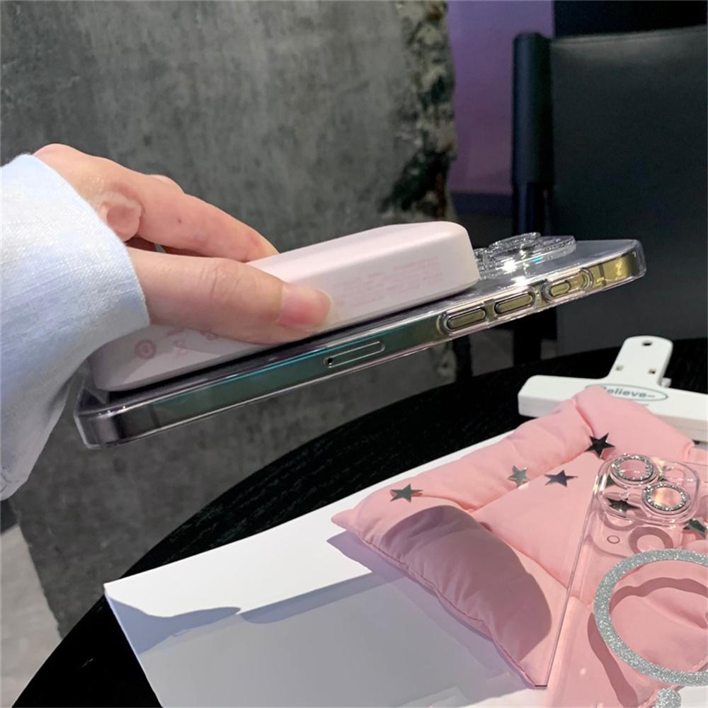 Ultradünne UV Hartschale Transparent für Magsafe Magnetische Hülle Für iPhone 15 14 13 Pro Max Plus Glitzer Kabelloses Laden PC Hülle