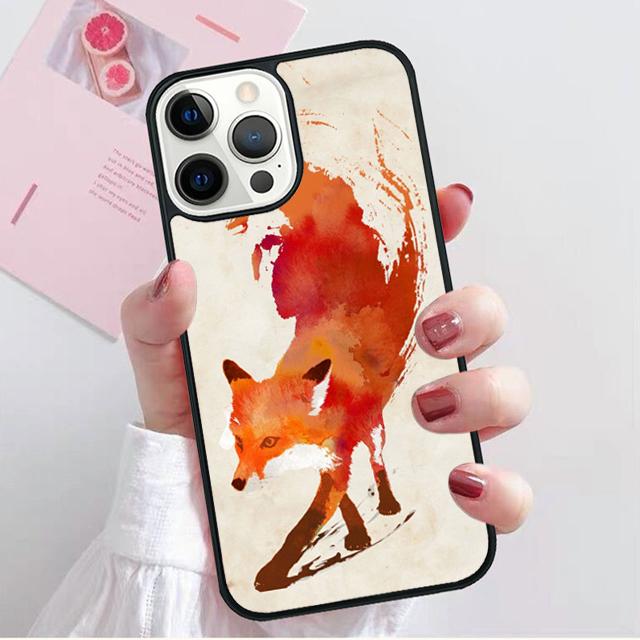 Fox clever vignette Phone Case Cover For iPhone 17 Air 15 16 14 13 12 Pro Max 11 Pro Max Plus Coque Shell