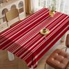 Christmas Pattern Table Stain Resistant Decorative Washable Polyester Tablecloths For Dining Table Parties And Wedding