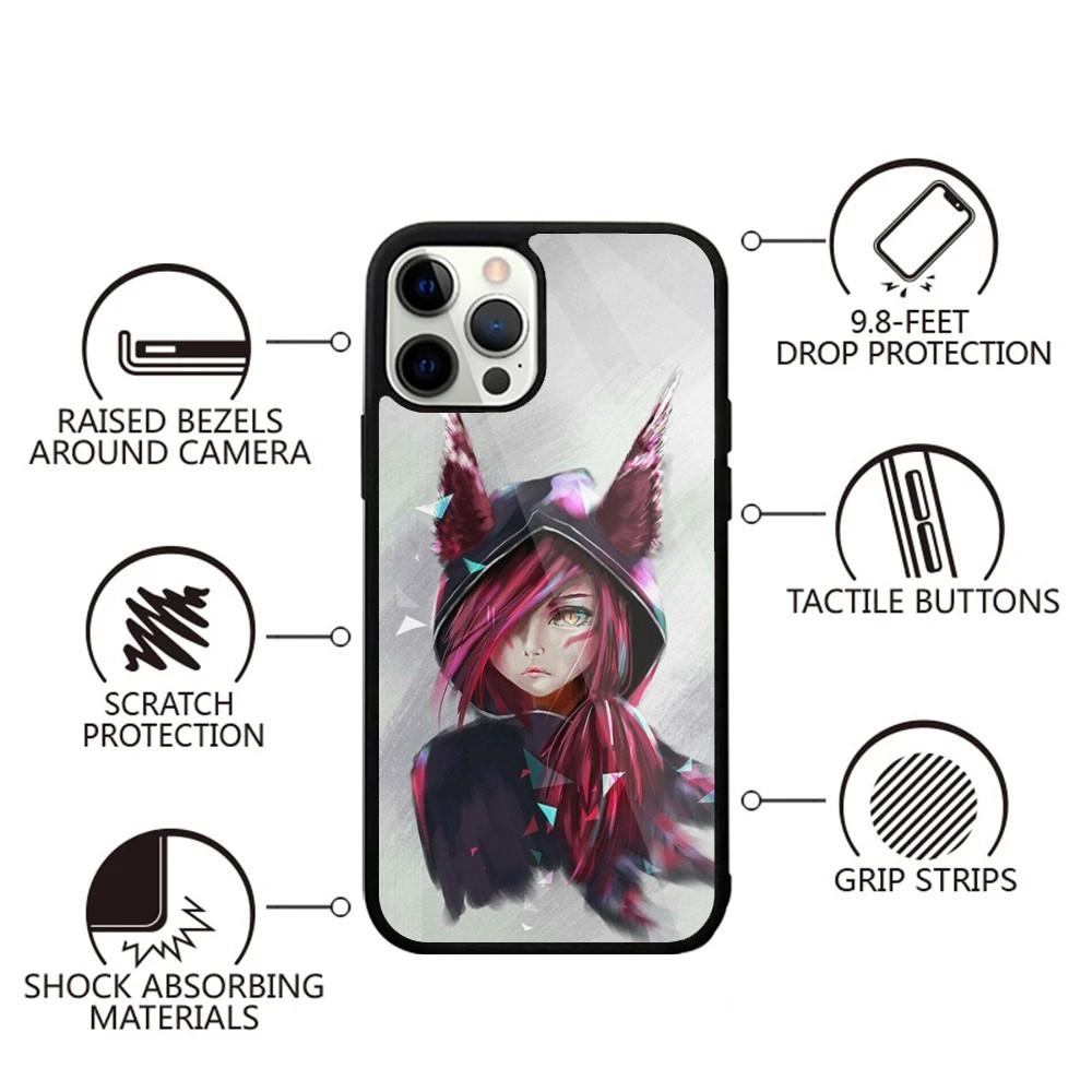 X-Xayah Rebel LOL-L Phone Case For iPhone 15,14,13,12,11,Plus,Pro,Max Mini Magsafe Magnetic Wireless Charging