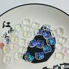 DW12 20 Stück Glas Kreativität Katzenkopf Perlen Niedlich Gerades Loch Lampwork Perle DIY Armbänder Halskette Ohrring DIY Zubehör