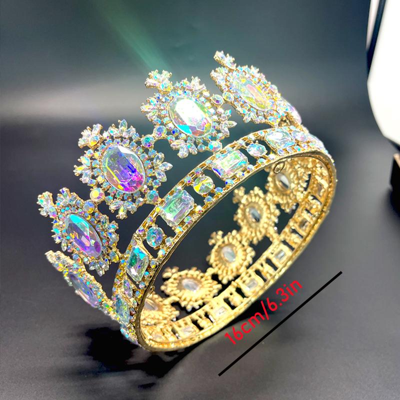 1pc Luxurious Jewelry Hair Accessories High Quality Rhinestone Banquet Birthday Princess Headband Bride Wedding Accessory Crown