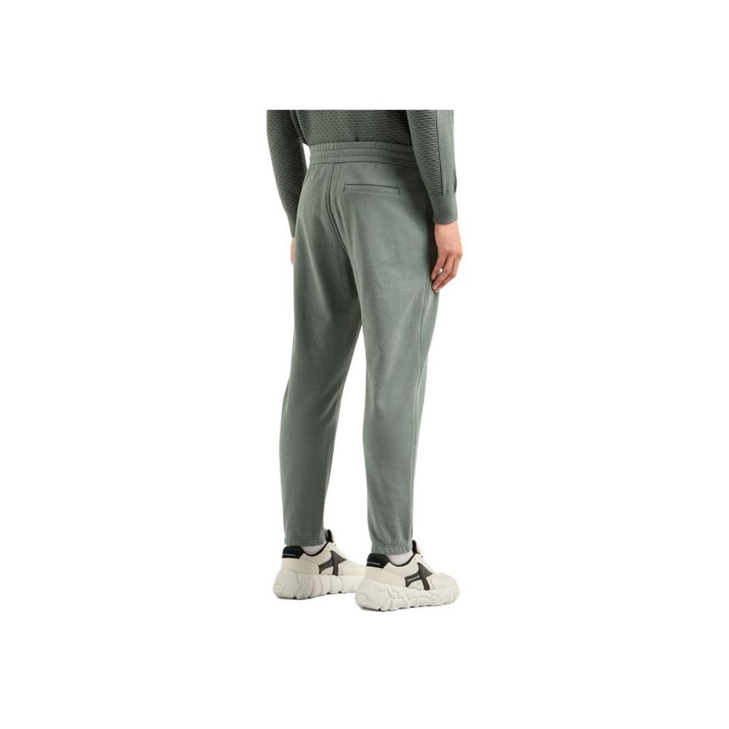 Armani Exchange Solid Color Embroidered Letter Casual Knit Sports Pants Men Bottoms Green 3DZPLF-ZJ4XZ-11888