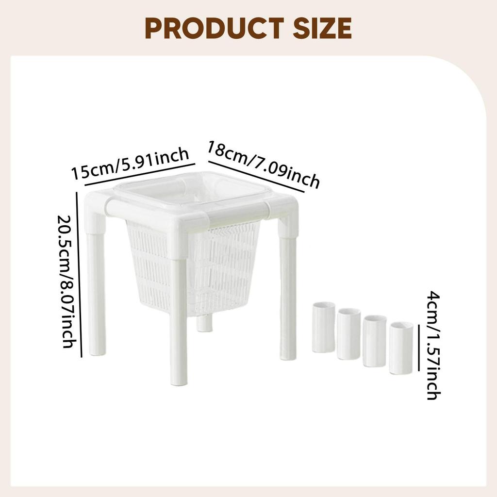 Stable Plastic Aquarium Plant Basket Holder Stand for Turtles Fish Tanks Outdoor Pond Container