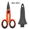 New High Carbon Steel Scissors Household Shears Tools Electrician Scissors Stripping Wire Cut Tools for Fabrics, Paper and Cable