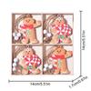 Christmas Gingerbread Wood Ornaments 12X Christmas Tree Pendant Wooden Gingerbread Man Seasonal 4 Patterns Gingerbread Man With