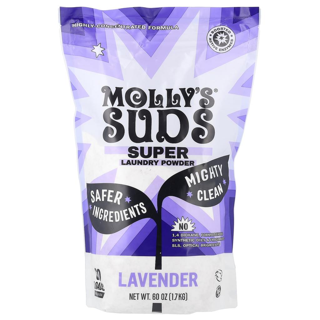 Molly's Suds, Super Laundry Powder, Lavender, 60 Loads, 1.7 kg (60 oz)
