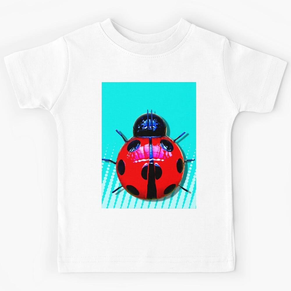 Cute Ladybug Bug - Nature Inspired Ladybug Pop Art Design Kids T-Shirt 160