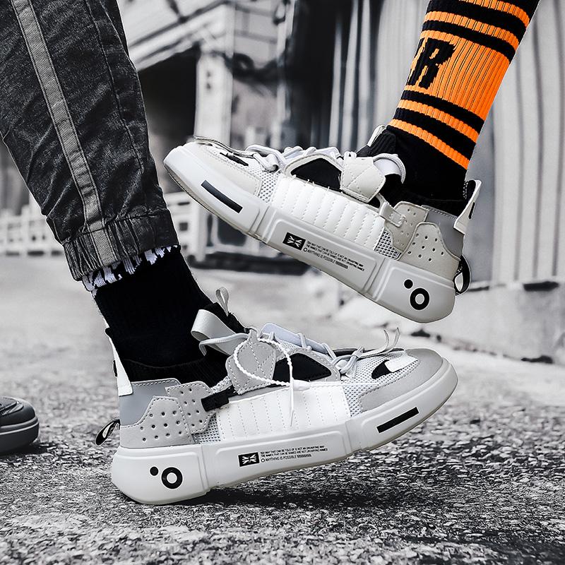 Couple style retro runway style sneakers trendy shoes casual flat soled sneakers lace up summer comfortable and breathable shoes