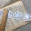 New White Organza Embroidery Flower Tulle Lace Fabric Collar Applique Guipure Ribbon Wedding Dress Veil DIY Sewing Decoration