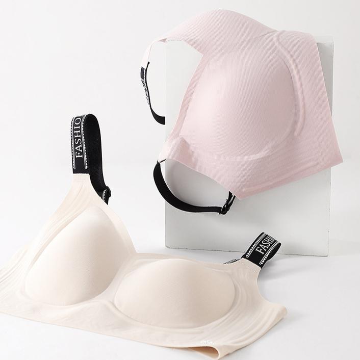 Nahtlose Dessous Damen Dünner Anti-Hänge-BH Bruststraffungs- und Sammel-BH Sport-Komfort-BH Push-Up-BH