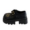 Retro Black British Style Platform Small Leather Shoes Women's 2025 New Autumn and Winter with Skirts Versatile Mary Jane Single Shoes