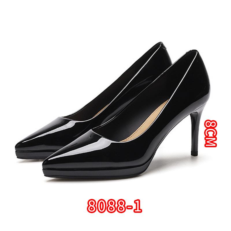 Korean Style Patent Leather Stiletto Heels - Sexy, Pointed Toe, Women's Fairy Style Shoes