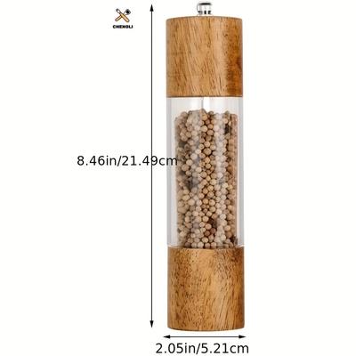 Eiche Acryl Manuelle Pfeffermühle Moderne Küche Gewürzmühle für Feste Gewürze