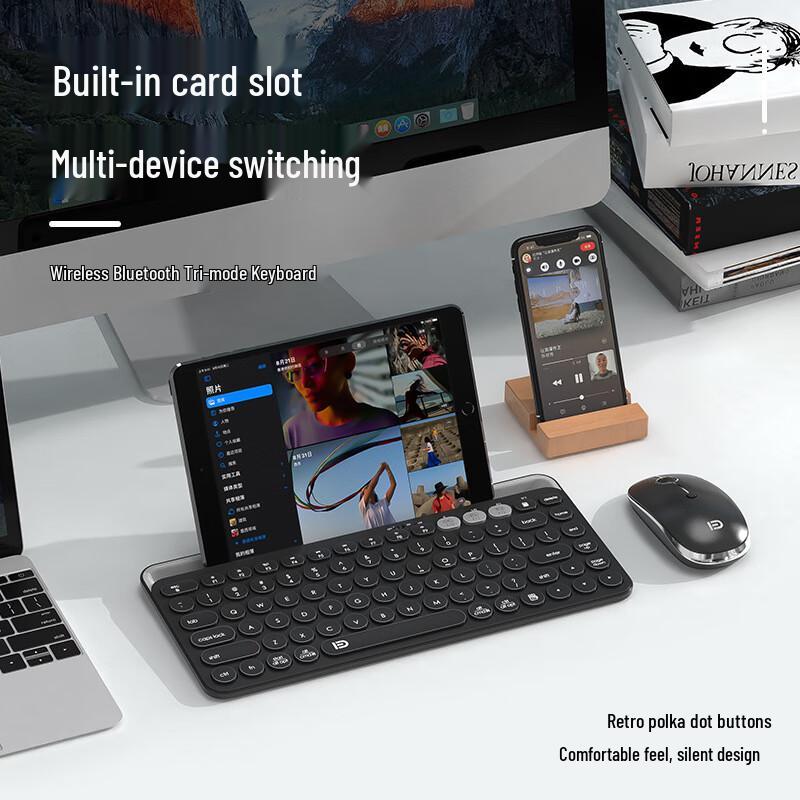 Fude K931T Dual-Mode Wireless Bluetooth Keyboard
