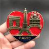 3D Metal Fridge Magnet: USA, England, Italy, Madrid, Dubai, Belgium, India, Israel - High-End Commemorative Collection